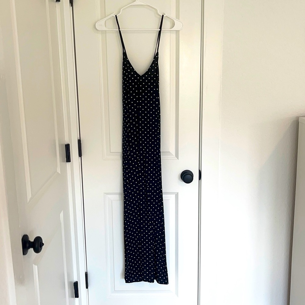 Old Navy black & white polka dot dress, size small